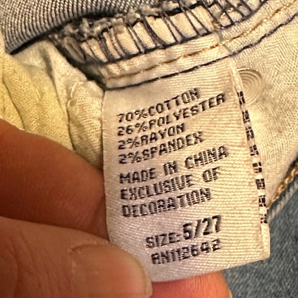 105.  Floral Embroidered Denim Flare Jeans - Picture 7 of 12